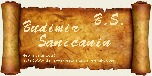 Budimir Saničanin vizit kartica